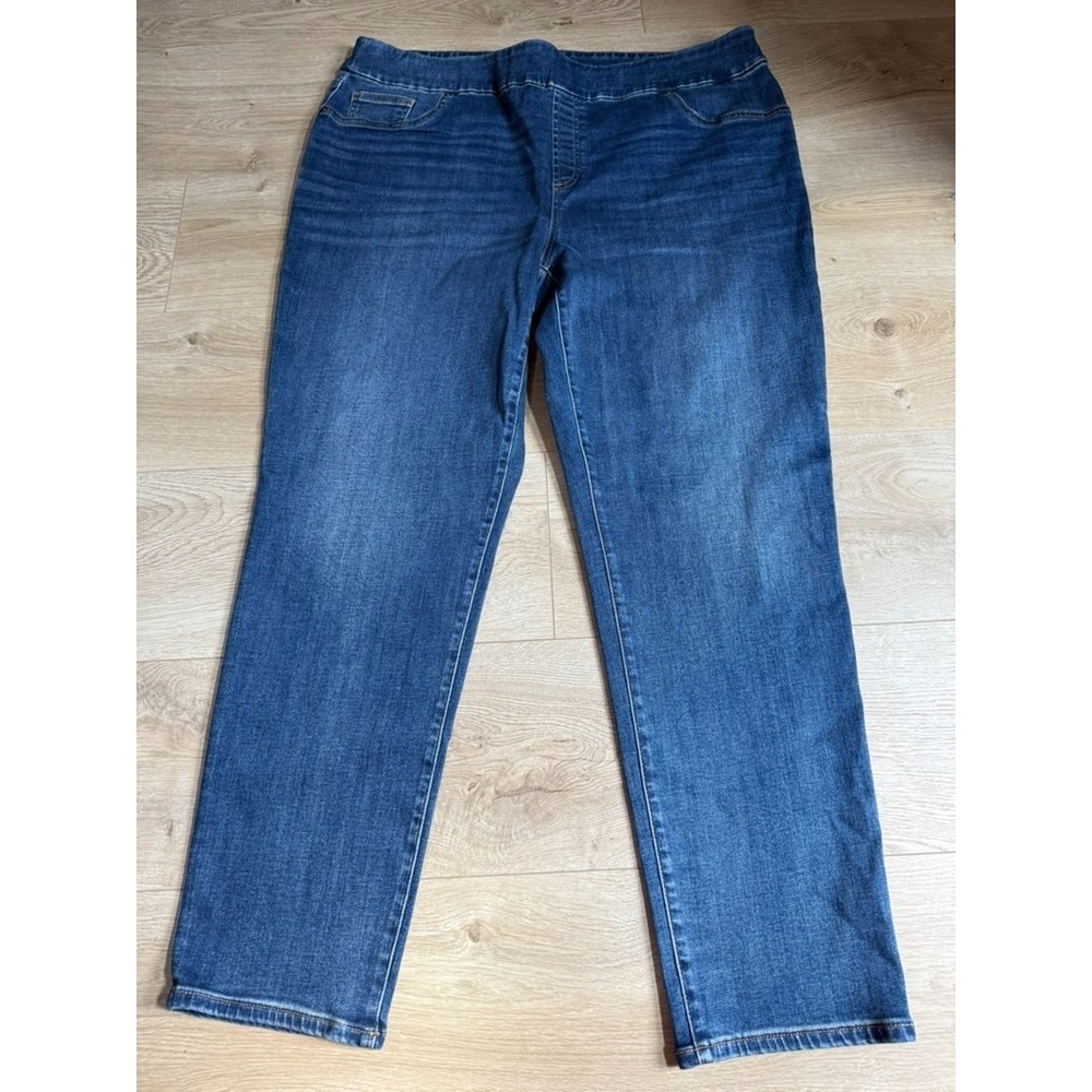 EUC Chicos Pull On Jeggings Ankle stretch jeans size 18 TALL Chicos size 3.5T